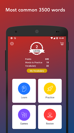 Android application Tobo: Learn Czech Vocabulary screenshort