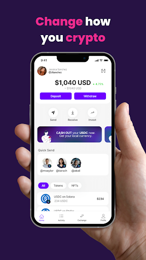 Android application Decaf Wallet screenshort