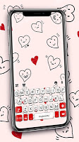 screenshot of Hearts Doodles Theme