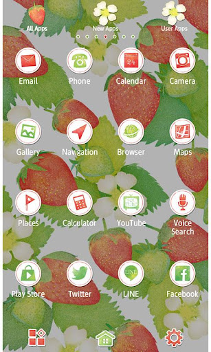 Strawberries & Flowers Theme Screen 2