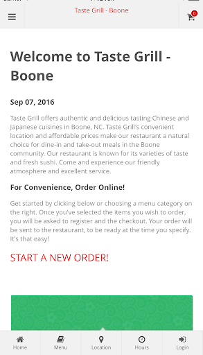 Android application Taste Grill - Boone screenshort