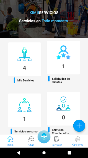 Android application Kimii Servicios screenshort