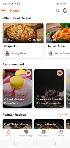 Android application Recipe - Food Learning App screenshort