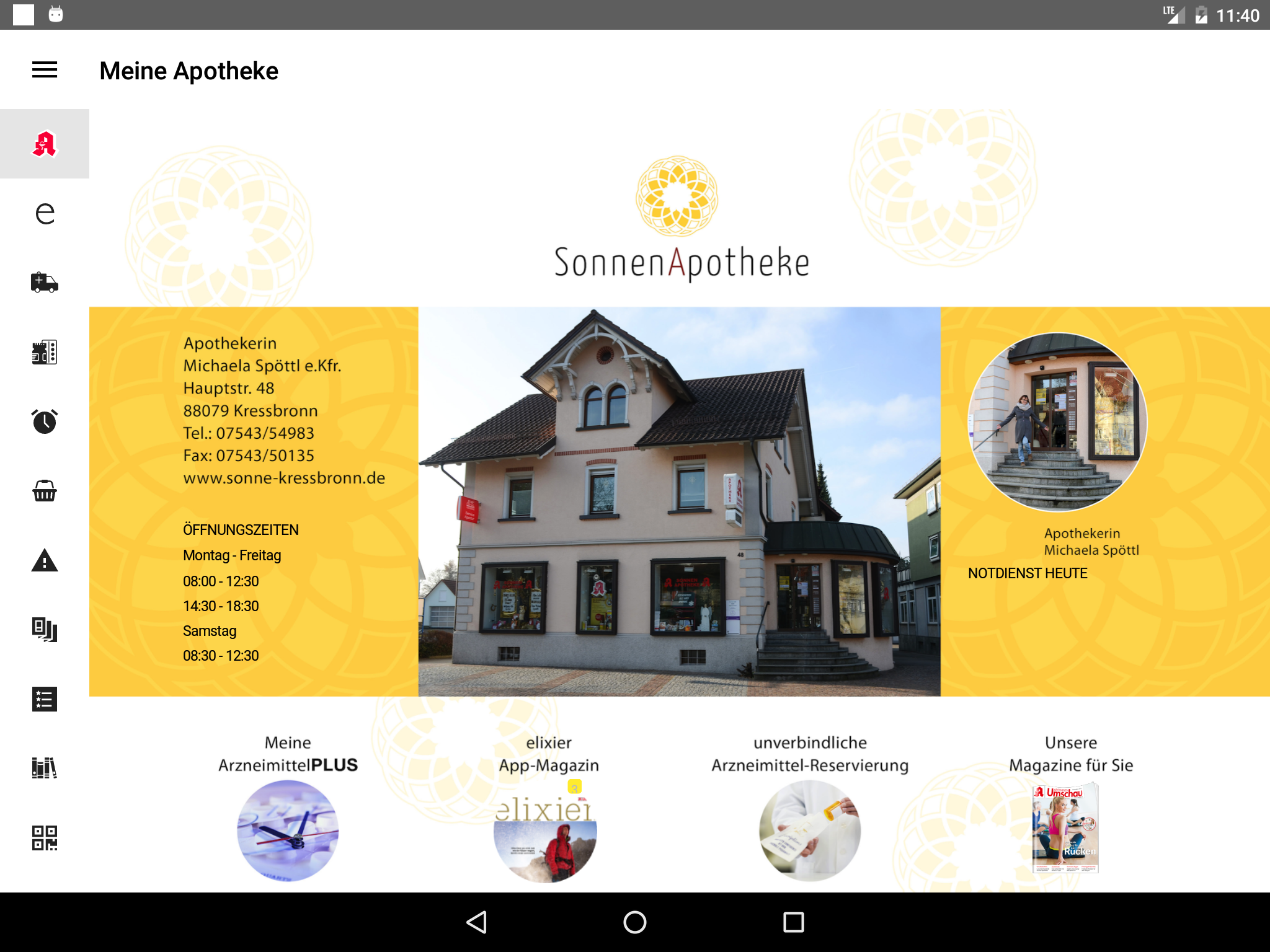 Android application Sonnen-Apotheke Kressbronn screenshort