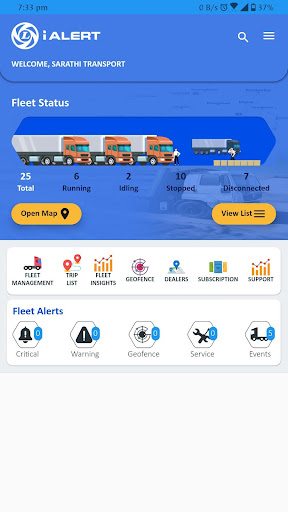 Ashok Leyland i-Alert Screen 2