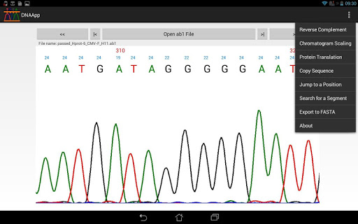 DNAApp DNA sequence analyzer