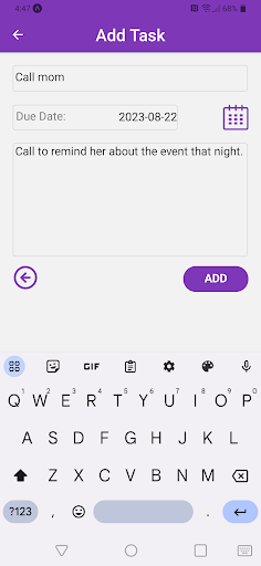 TYs Todo App Screen 3