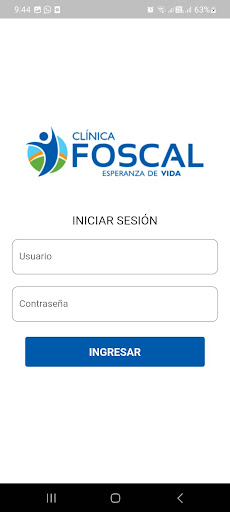 Android application Foscal Nutrución screenshort