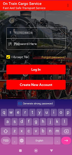 On Train Cargo Service Screen 2