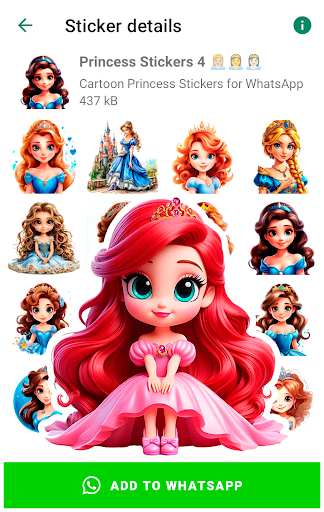 Princess Stickers for WhatsApp screenshot 2