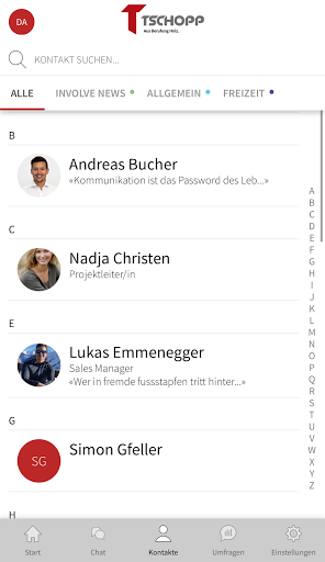 Tschopp App Screen 2