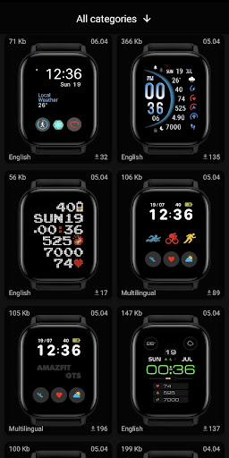 Amazfit GTS WatchFaces Screen 2