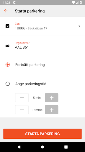 SmartPark Screen 2