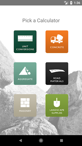 Android application Graniterock Calculator screenshort