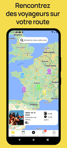Android application Vantivities - Vanlife meetups screenshort