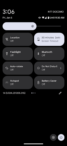 Android application Screen Timeout Quick Settings screenshort