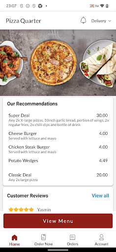 Pizza Quarter Screen 2
