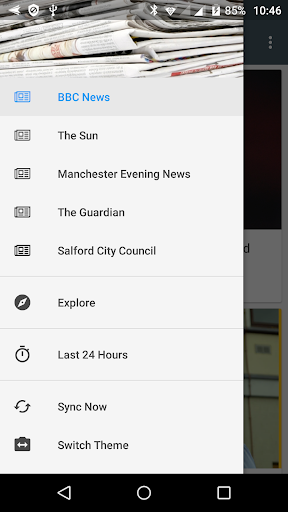 Android application Salford local news screenshort