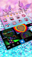 screenshot of Pink Sparkle Butterfly Keyboard Theme