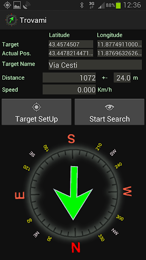 Android application Trovami screenshort