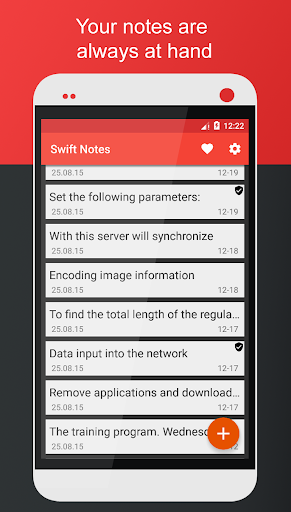 Android application Notepad Swift Notes! screenshort