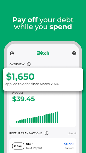 Android application Ditch: Pay Debt As You Spend screenshort