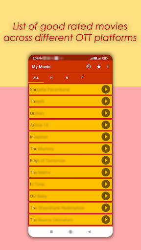 Android application My Movie screenshort