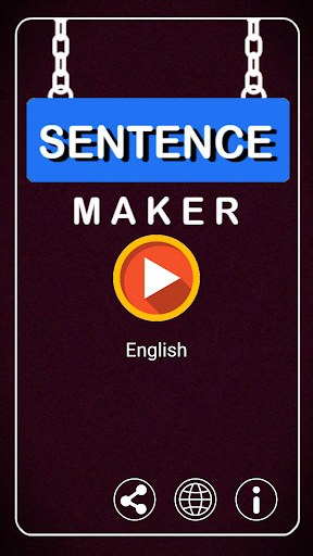 Android application Sentence Maker - A Word Game screenshort