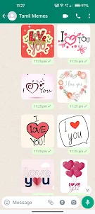 I Love You Stickers