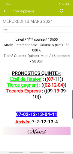Pronostics Courses screenshot 5