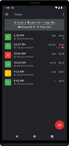 Android application Smoking Log - Stop Smoking screenshort