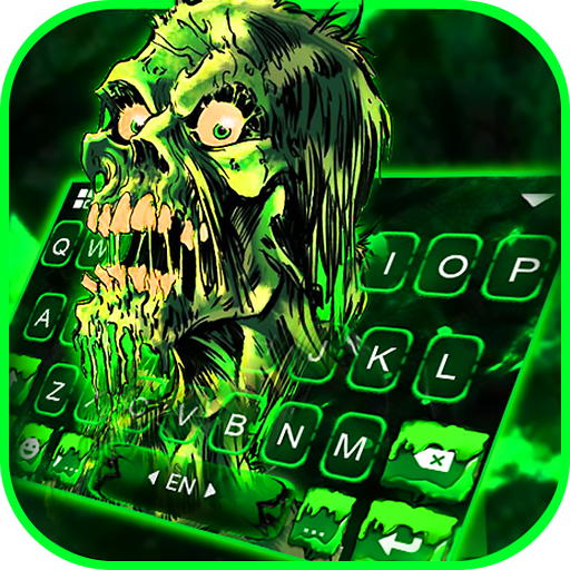 Green Zombie Skull Theme  Icon