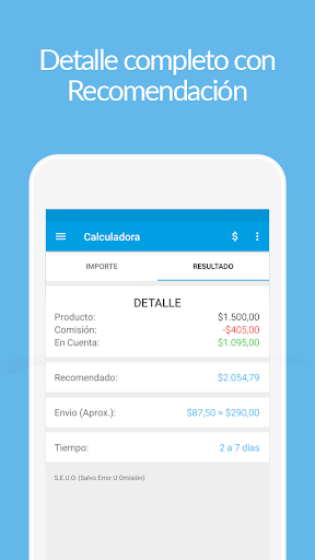 Calculadora Comisiones MP/ML Screen 2