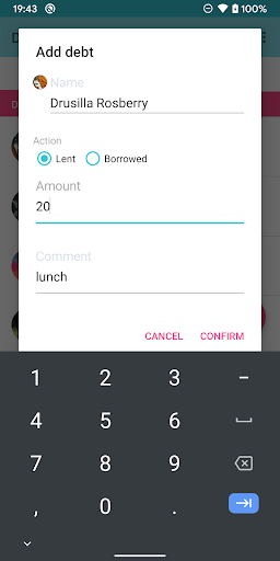 Debts Screen 3