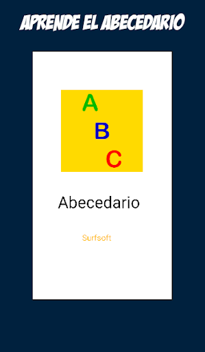 Android application Abecedario screenshort