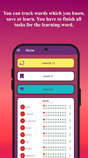 Android application LangSage: Strong Word Memory screenshort