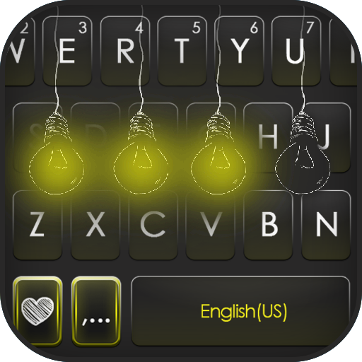 Light Bulb Black Keyboard Back logo