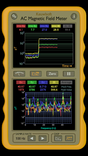 Screenshot of AC Magnetic Field Meter