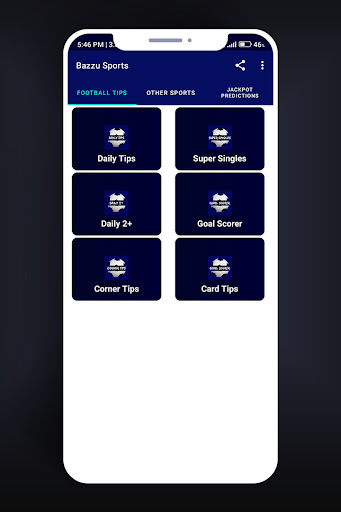 Android application All sports + jackpot tips. screenshort