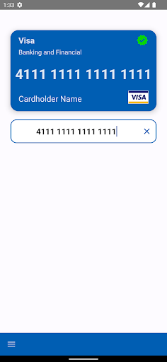 Android application iValidCard screenshort