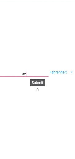Android application Temperature Converter screenshort