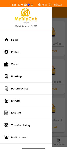 MyTrip Cab Vendor Screen 3