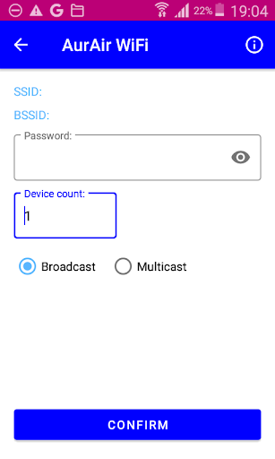 Android application AurAir WiFi screenshort