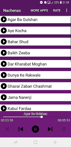 Android application آهنگ های استاد ناشناس screenshort