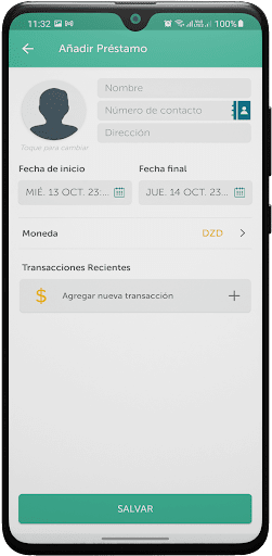 Captura de pantalla de Préstamo Gerente