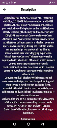 Akaso Camera Guide Screen 2