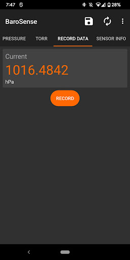 BaroSense - Digital Barometer Screen 3