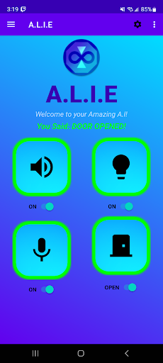 Android application A.L.I.E screenshort
