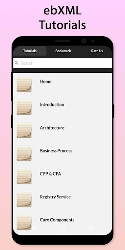 Android application Easy ebXML Tutorial screenshort