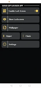 Gold lock screen Zipper